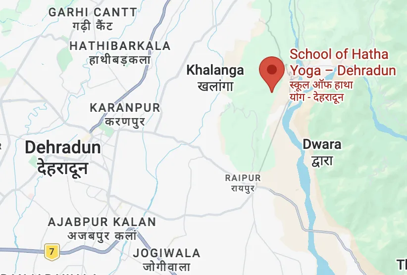 Map Location of School of Hatha Yoga Dehradun